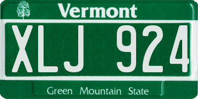 VT license plate XLJ924