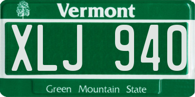 VT license plate XLJ940