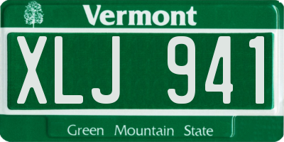 VT license plate XLJ941