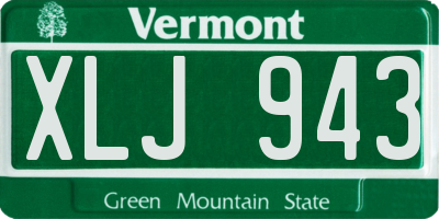 VT license plate XLJ943