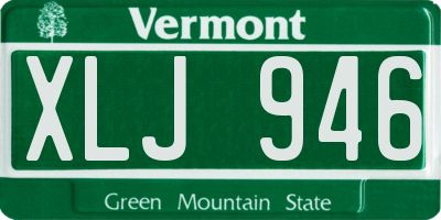 VT license plate XLJ946