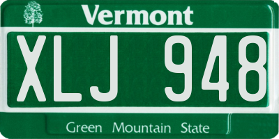 VT license plate XLJ948