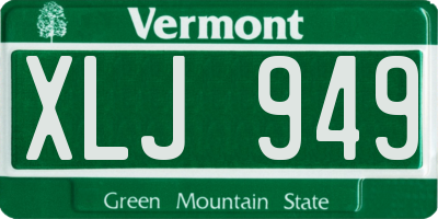 VT license plate XLJ949