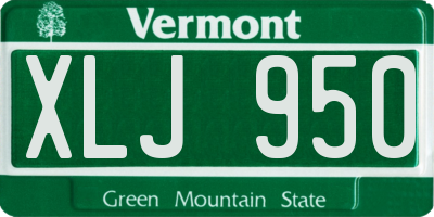 VT license plate XLJ950