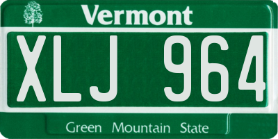 VT license plate XLJ964