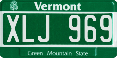 VT license plate XLJ969