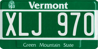 VT license plate XLJ970