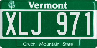 VT license plate XLJ971