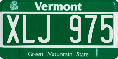 VT license plate XLJ975