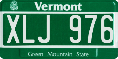 VT license plate XLJ976