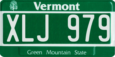VT license plate XLJ979