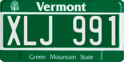 VT license plate XLJ991