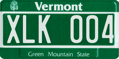 VT license plate XLK004