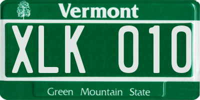 VT license plate XLK010