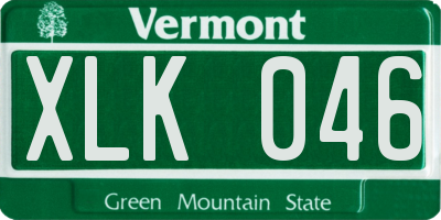 VT license plate XLK046