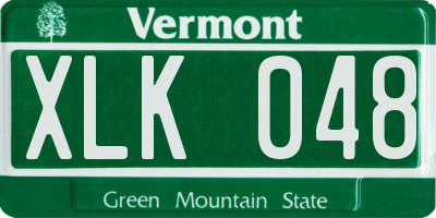 VT license plate XLK048