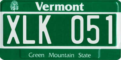 VT license plate XLK051