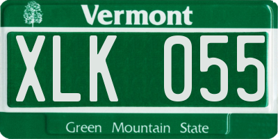 VT license plate XLK055