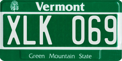 VT license plate XLK069