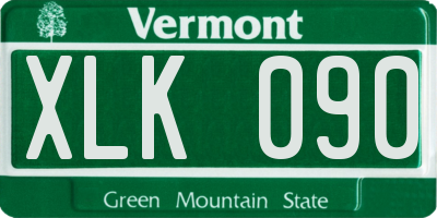 VT license plate XLK090