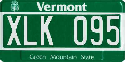 VT license plate XLK095