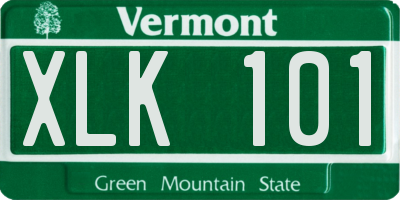 VT license plate XLK101