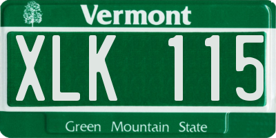 VT license plate XLK115