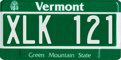 VT license plate XLK121