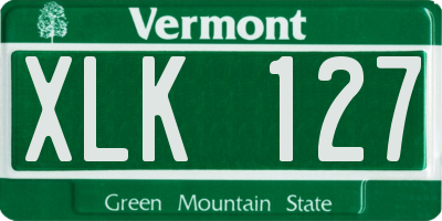 VT license plate XLK127