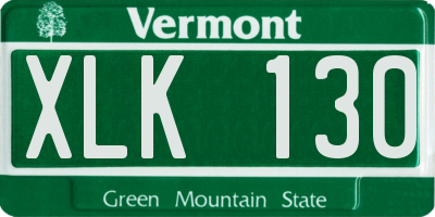 VT license plate XLK130