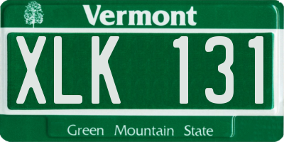 VT license plate XLK131