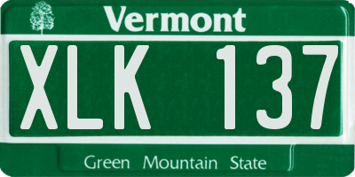 VT license plate XLK137