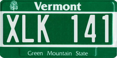 VT license plate XLK141