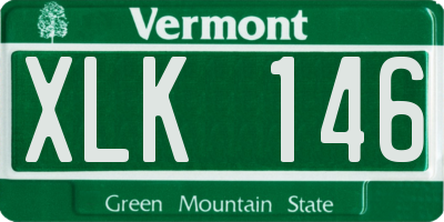 VT license plate XLK146