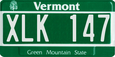 VT license plate XLK147