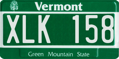 VT license plate XLK158