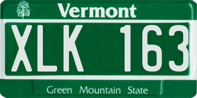 VT license plate XLK163