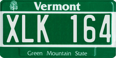 VT license plate XLK164