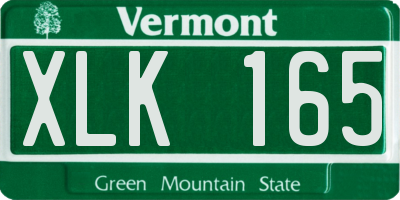VT license plate XLK165