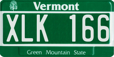 VT license plate XLK166