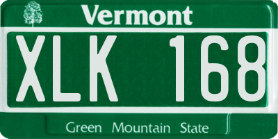 VT license plate XLK168