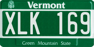 VT license plate XLK169
