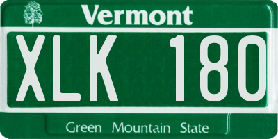 VT license plate XLK180