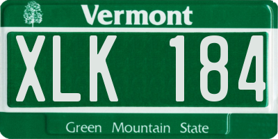 VT license plate XLK184