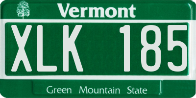 VT license plate XLK185