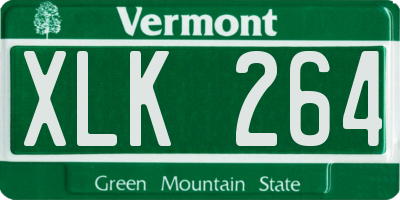 VT license plate XLK264