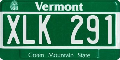 VT license plate XLK291