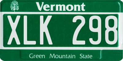 VT license plate XLK298