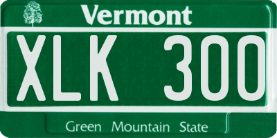 VT license plate XLK300