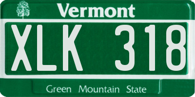 VT license plate XLK318